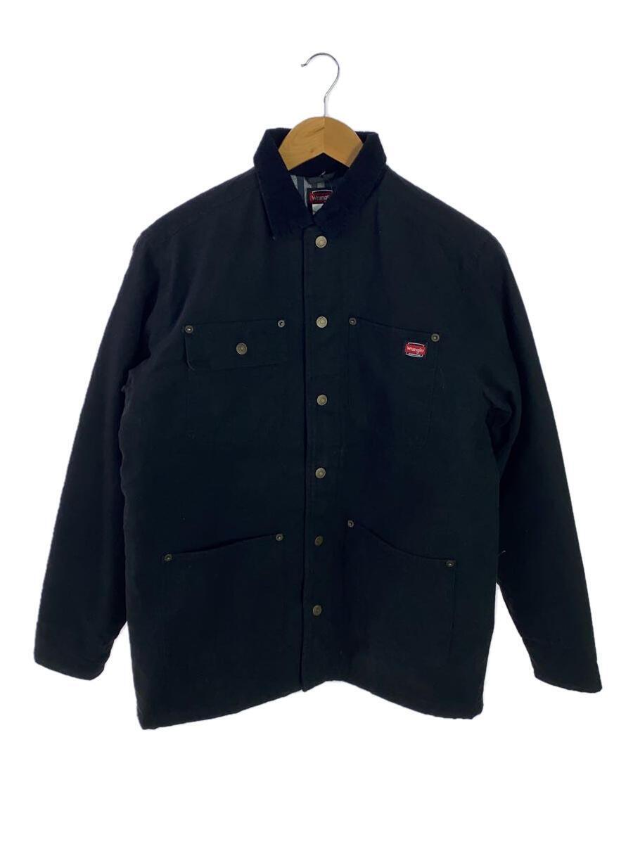 WRANGLER◆WORK WEAR/ワークウェア/カバーオールジャケット/S/コットン/BLK/無地/55157BW_画像1