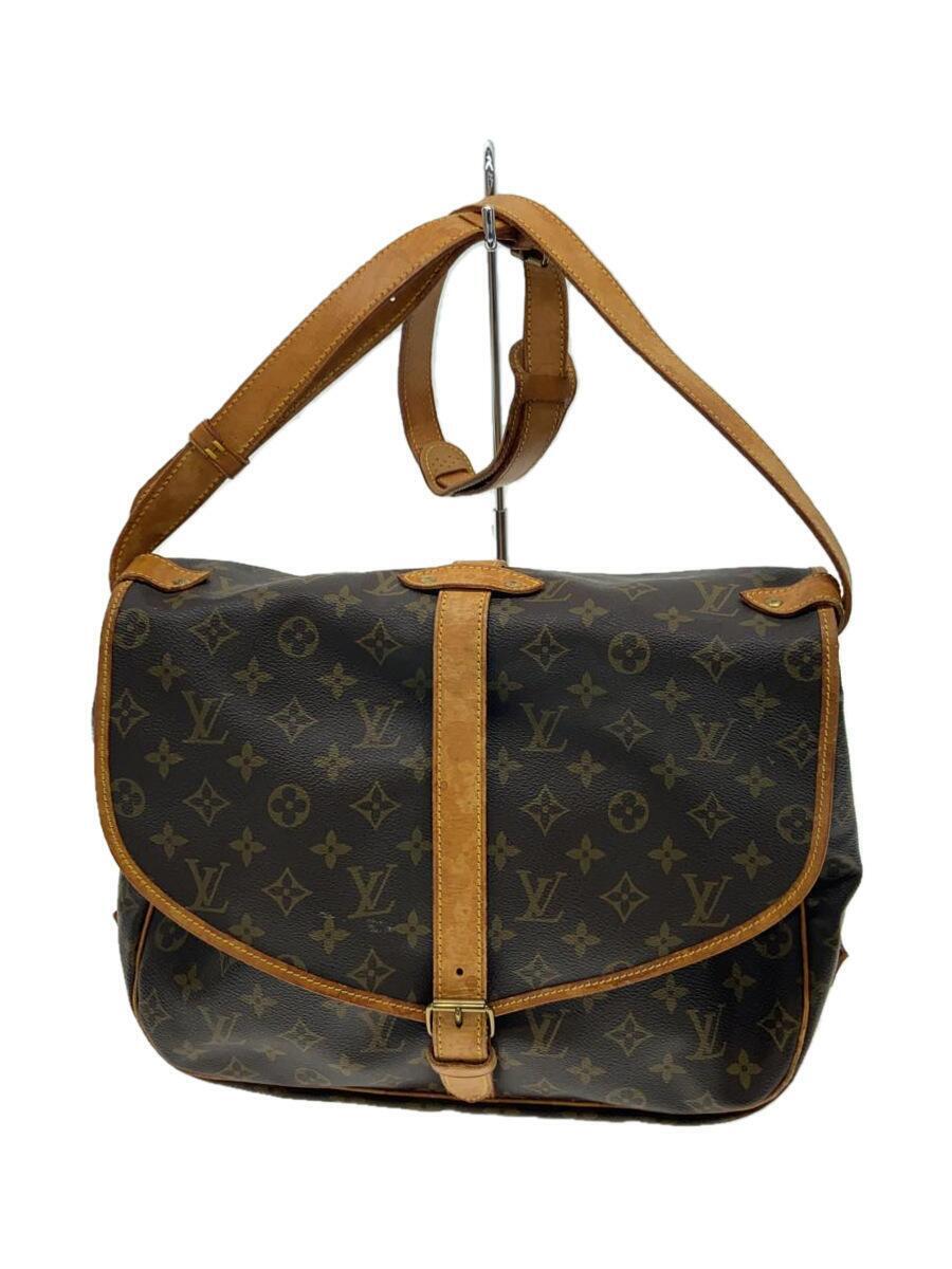 LOUIS VUITTON◆1)ソミュール35_モノグラム・キャンバス_BRW/PVC/BRW_画像1