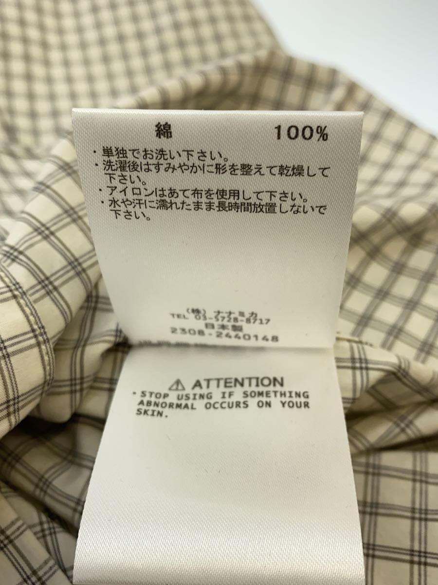 nanamica◆Classic Fit Shirt/長袖シャツ/1/コットン/BEG/チェック/SUGS406_画像4