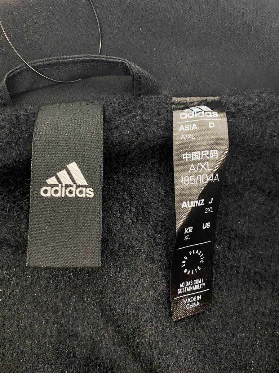 adidas◆ジャケット/XL/ナイロン/BLK/無地_画像3