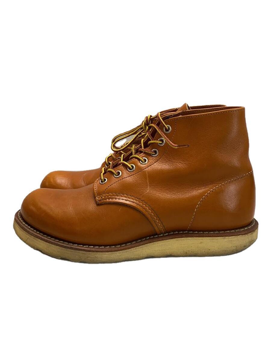 RED WING◆レースアップブーツ・6インチクラシックラウンドトゥ/25.5cm/CML/レザー/レッドウイング_画像1