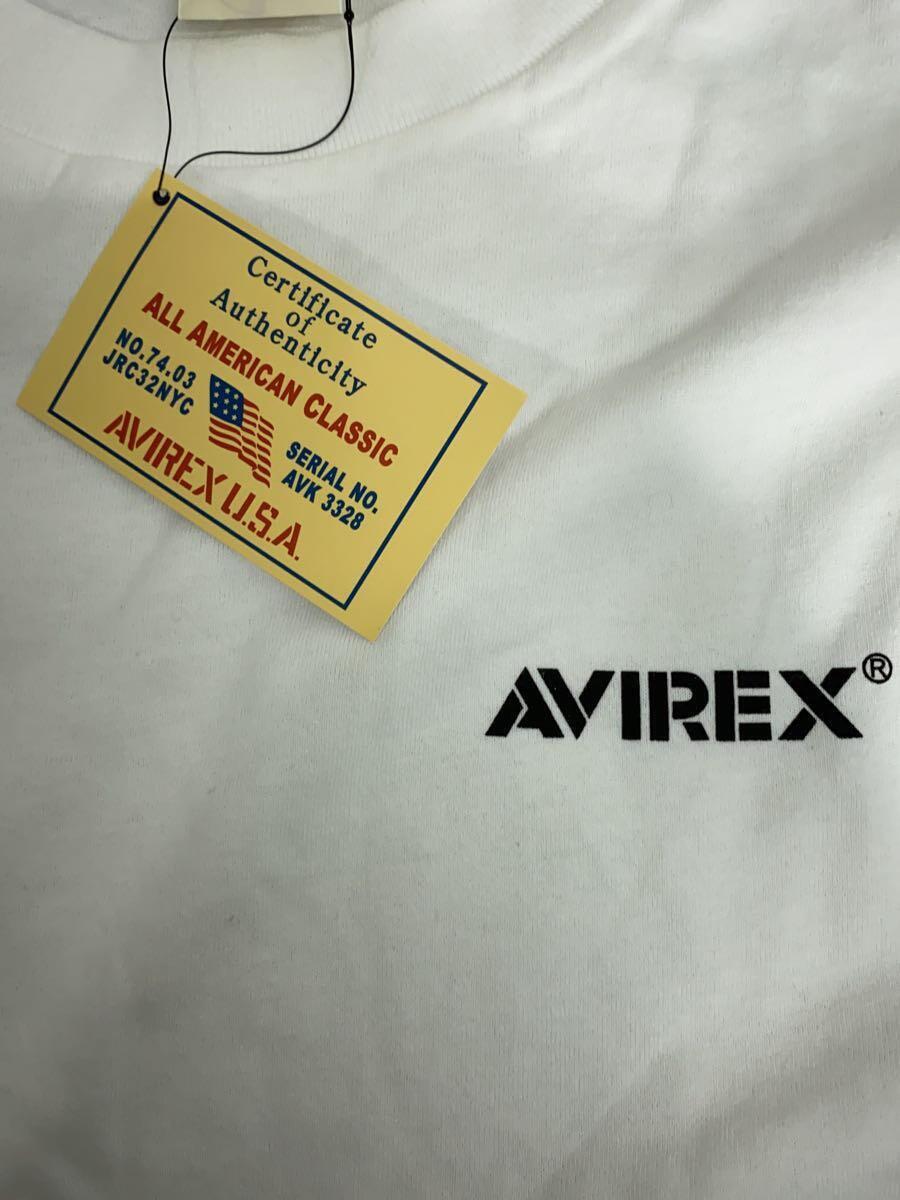 AVIREX◆タグ付き/長袖Tシャツ/M/コットン/WHT/783-2230032_画像6
