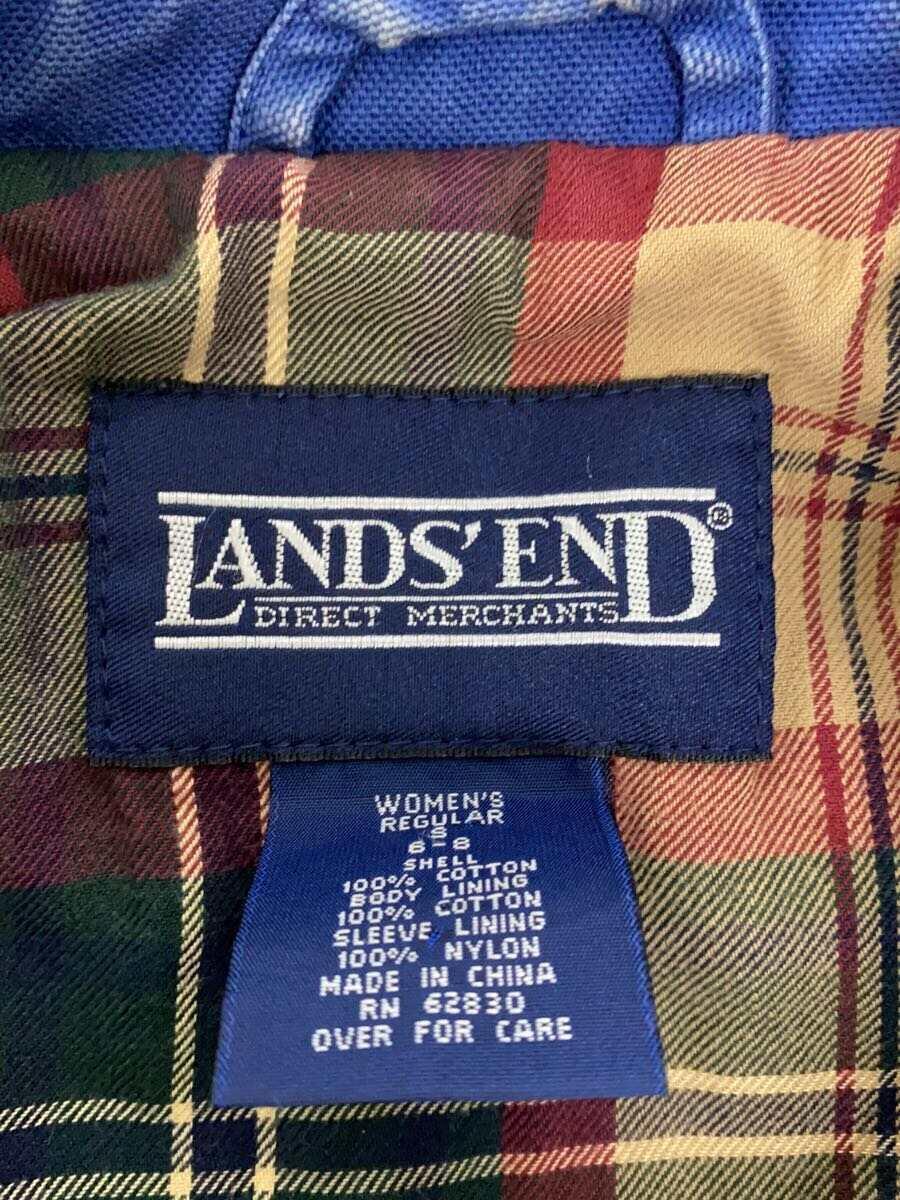 LANDS END◆ジャケット/S/コットン/BLU_画像3