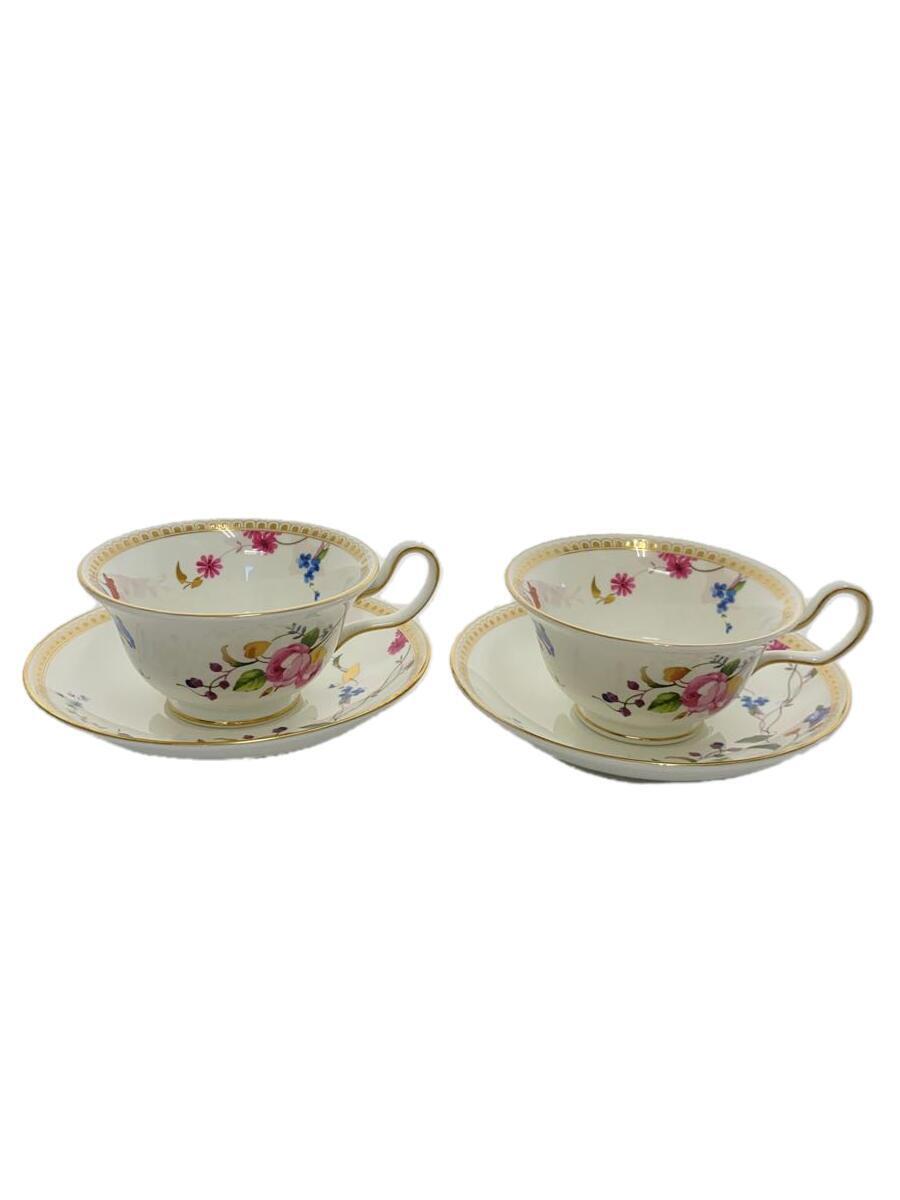 WEDGWOOD◆WEDGWOOD/ローズゴールド/ピオニー/カップ&ソーサー/カップ×2・ソーサー×2_画像1