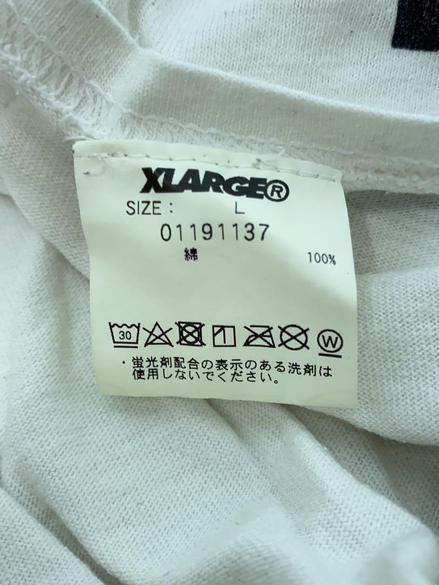 X-LARGE◆長袖Tシャツ/L/コットン/WHT/01191137_画像4