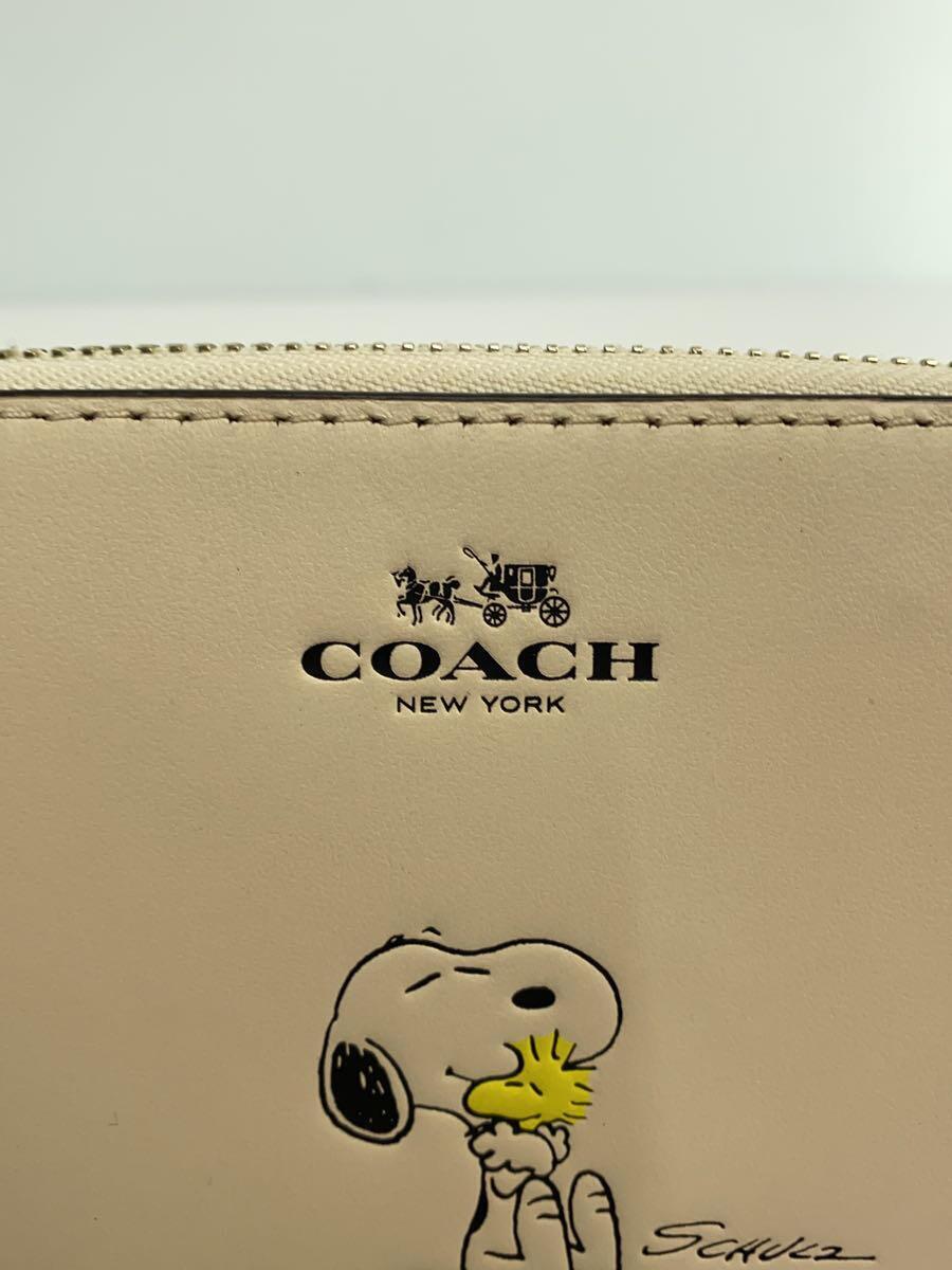 COACH◆長財布/×スヌーピー/ジップアラウンドウォレット /ベーンジュ/無地/レディース/F53773_画像3