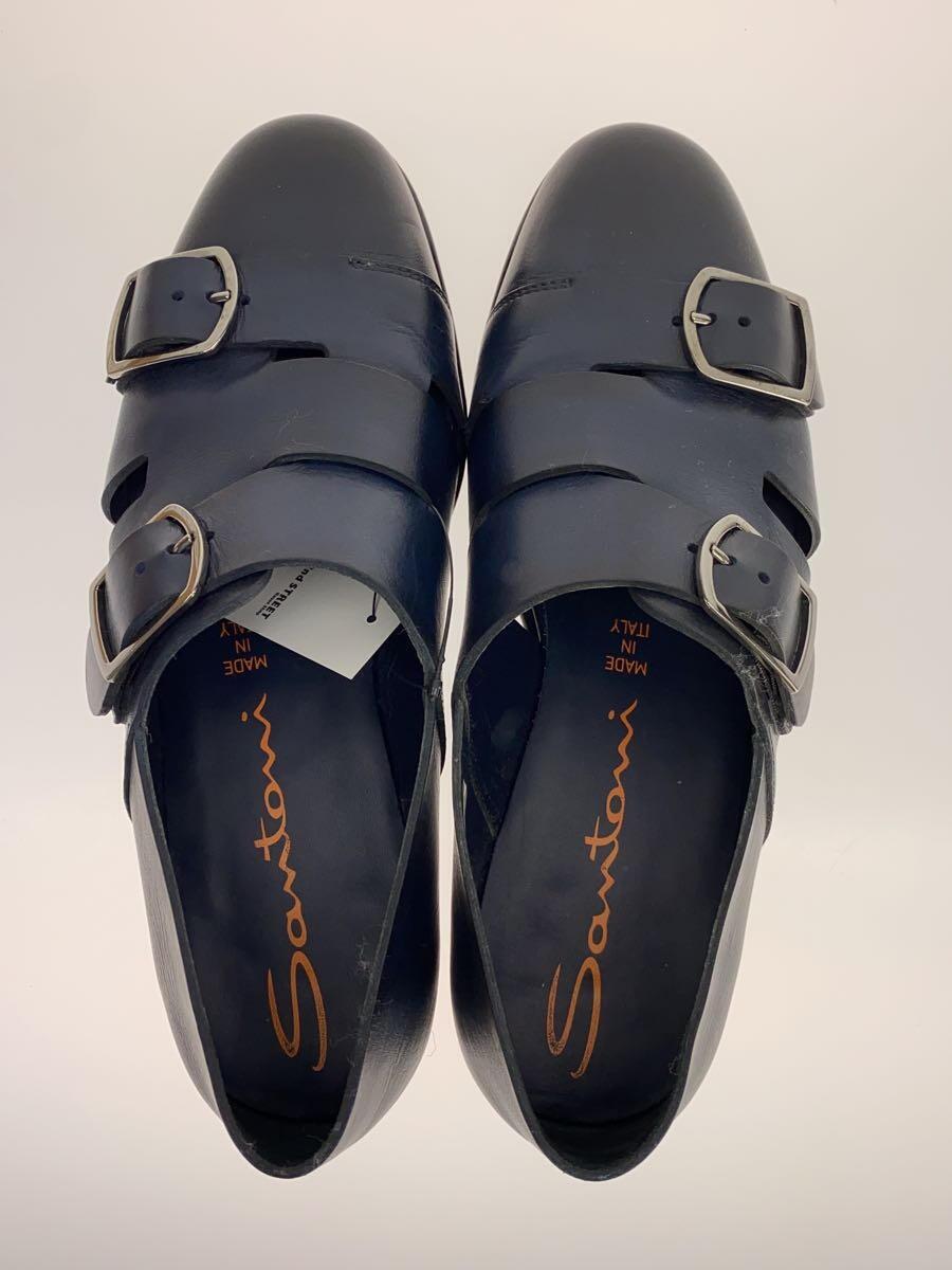 Santoni◆シューズ/UK5.5/ネイビー/レザー_画像3