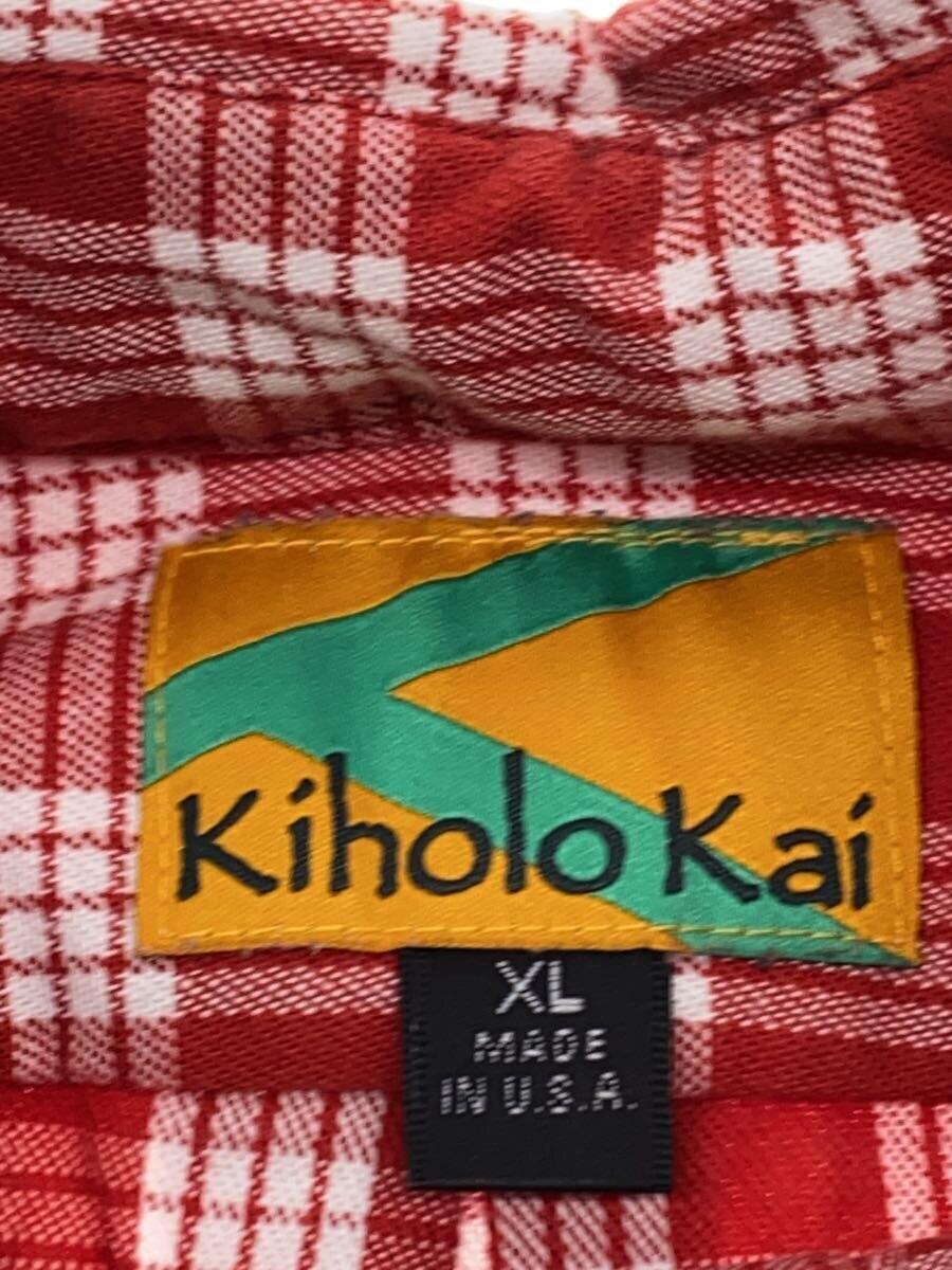 KIHOLOKAI/長袖シャツ/XL/コットン/RED/チェック_画像3