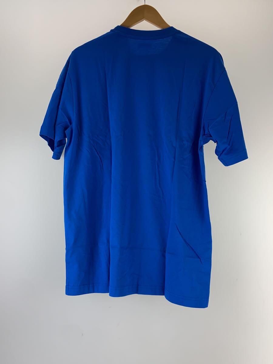 adidas◆Tシャツ/L/コットン/BLU/無地_画像2