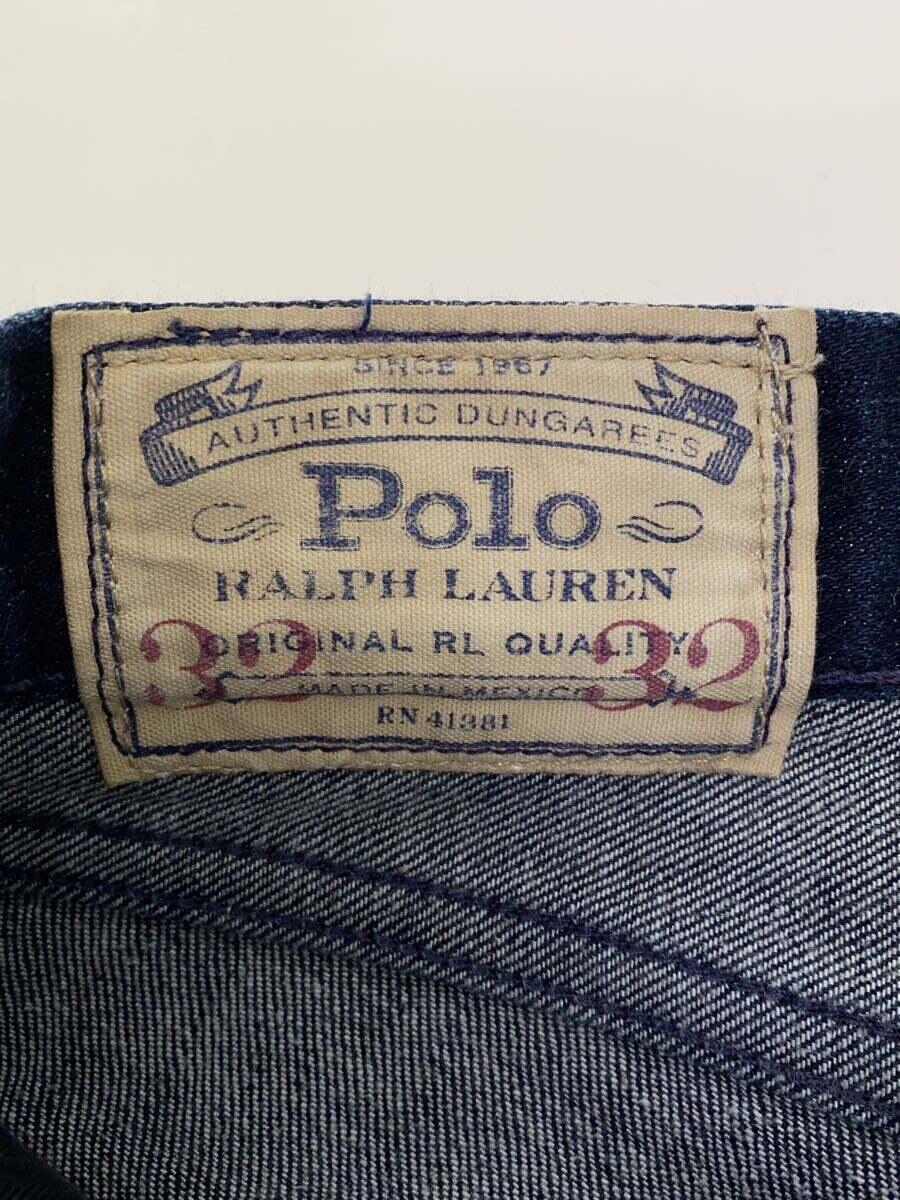 POLO RALPH LAUREN◆ポロラルフローレン/ストレートパンツ/32/コットン/インディゴ_画像5