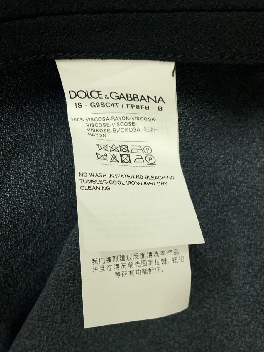 DOLCE&GABBANA◆プリント/CHOOSE ME/半袖シャツ/M/レーヨン/ブラック_画像4