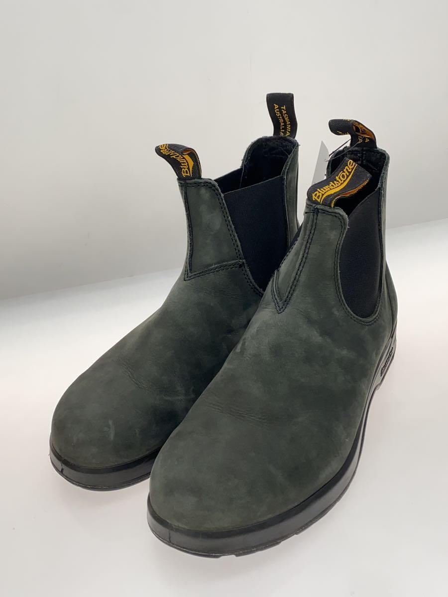 Blundstone◆サイドゴアブーツ/UK8/BLK/スウェード_画像2