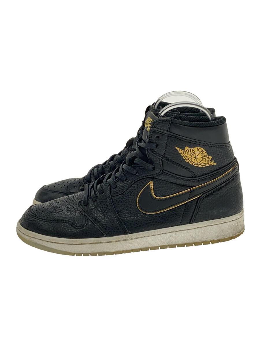 NIKE◆AIR JORDAN 1 RETRO HIGH OG/エアジョーダン1レトロハイ/ブラック/27.5cm/BLK_画像1