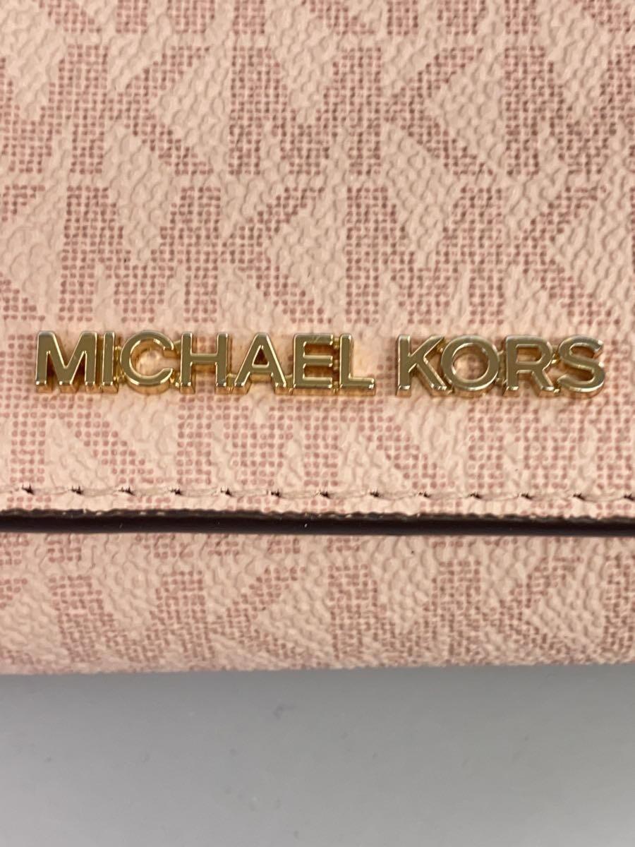 MICHAEL KORS◆3つ折り財布/レザー/PNK/総柄/レディース/GM-2204_画像3