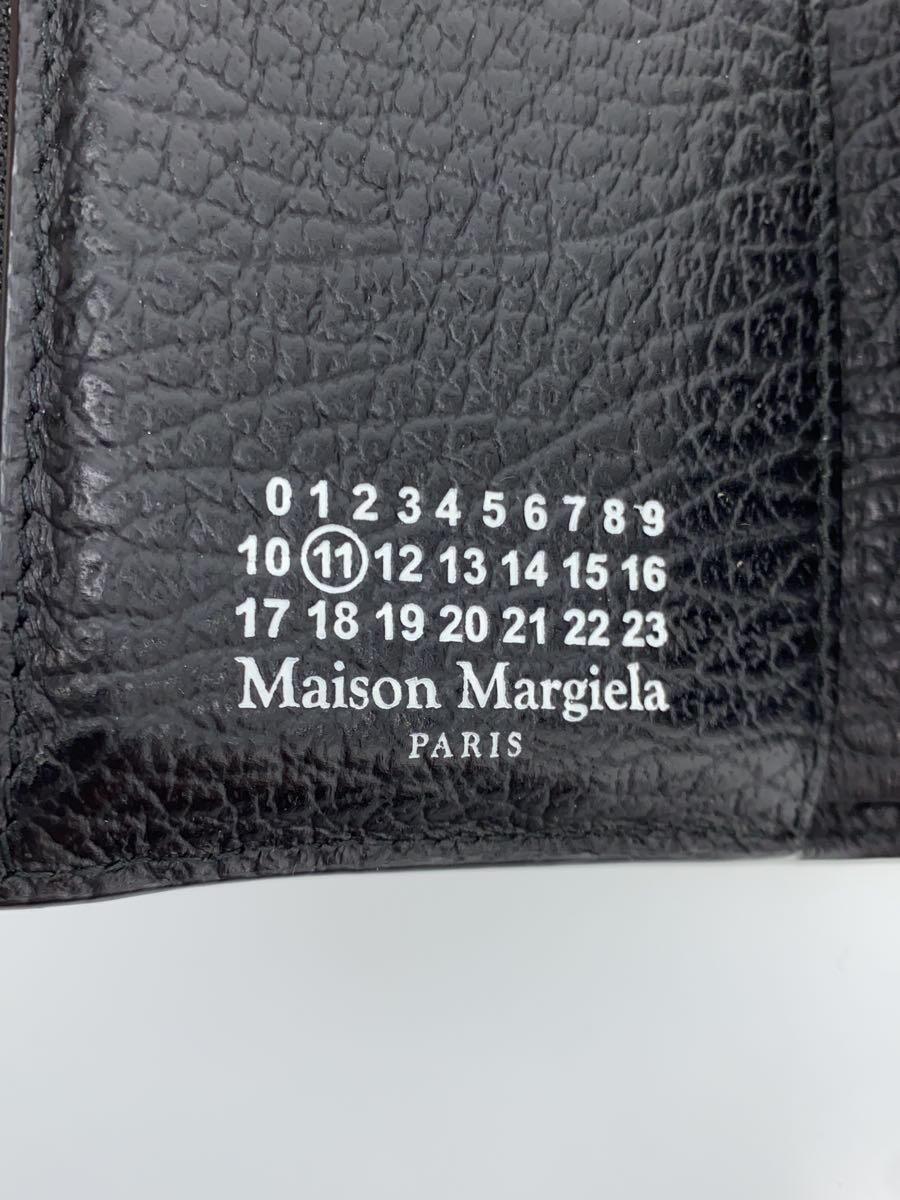 Maison Margiela◆ZIP COMPACT TRI FOLD WALLET/3つ折り財布/レザー/ブラック/SA3UI0010_画像3