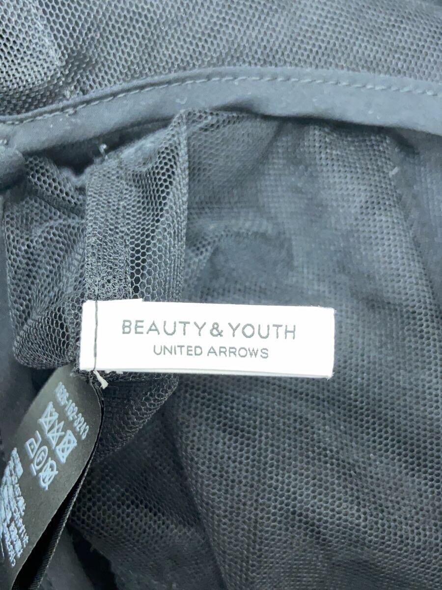 BEAUTY&YOUTH UNITED ARROWS◆半袖ワンピース/-/ナイロン/BLK/無地_画像3