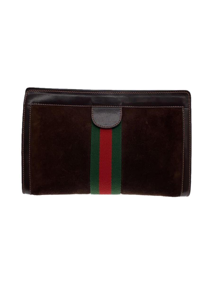 GUCCI◆クラッチバッグ/スウェード/67・014・2126_画像1