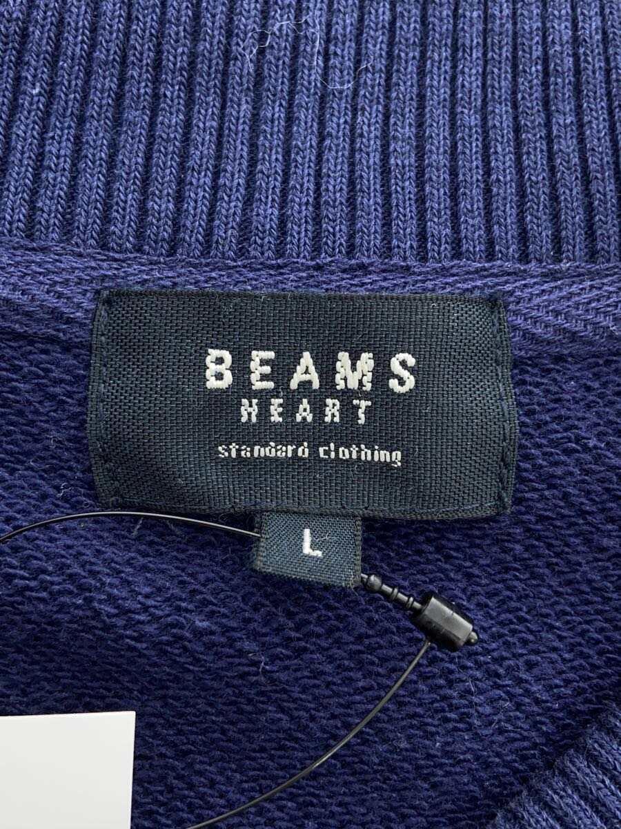 BEAMS HEART◆スタジャン/L/コットン/ネイビー/42-13-0012-639_画像3