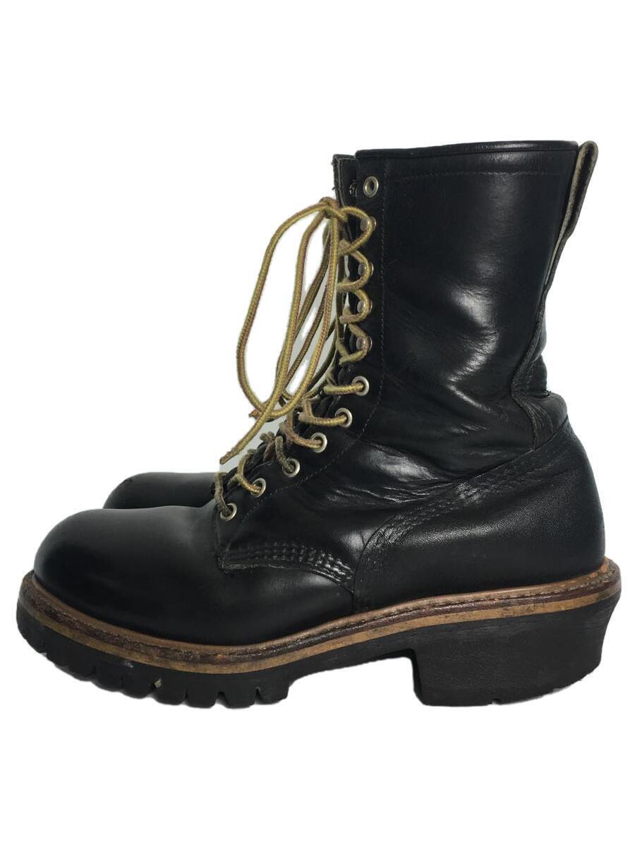 RED WING◆レースアップブーツ/US8.5/BLK/レザー/2218●//