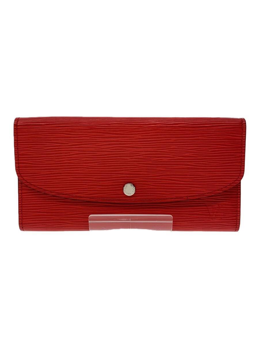 LOUIS VUITTON◆ポルト・フォイユ・エミリー_エピ_RED/レザー/RED/レディース/長財布_画像1