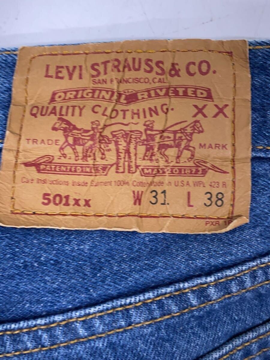 Levi’s◆ボトム/31/デニム/IDG/無地/501xx/USA製//_画像4