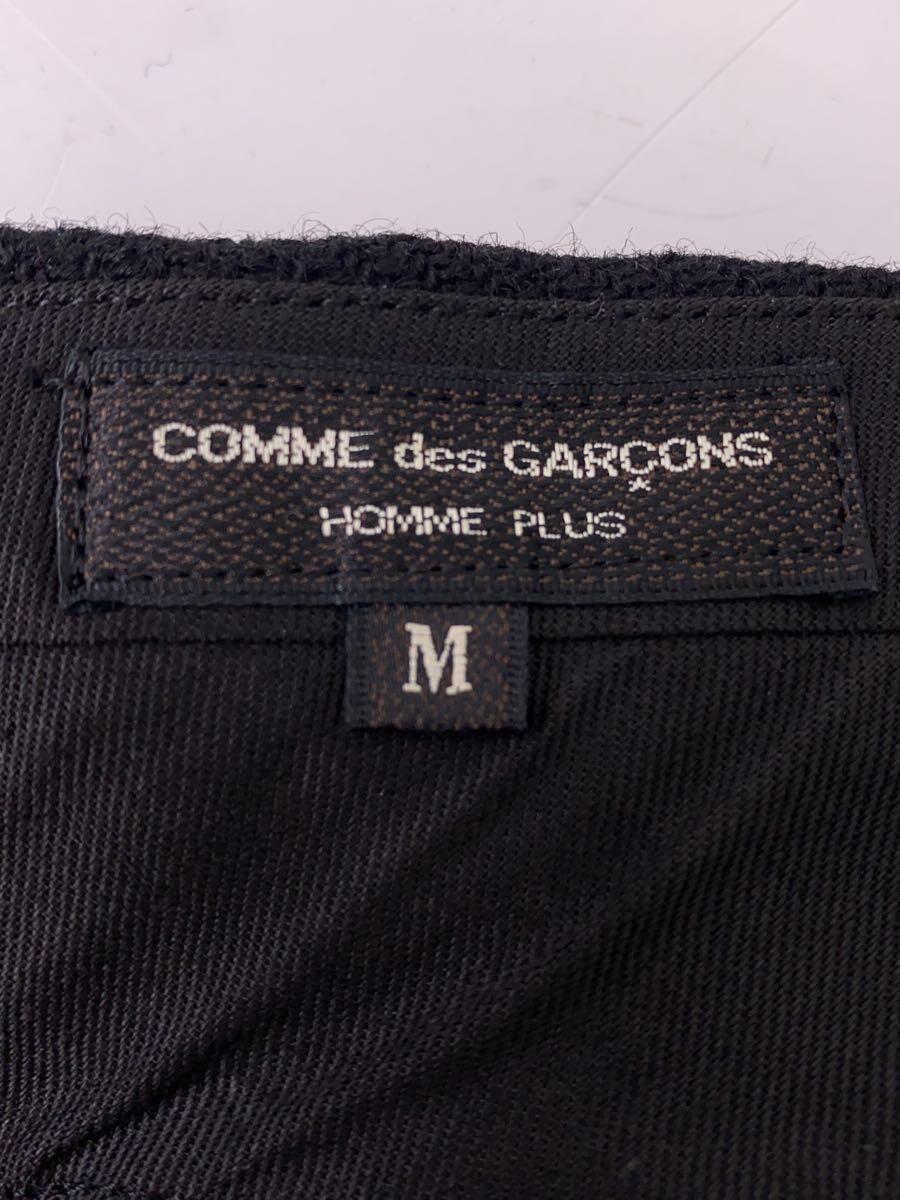 COMME des GARCONS HOMME PLUS◆90s/2タックウールテーパードスラックスパンツ/ボトム/M/ブラック/黒/無地/PP-05050M//_画像4