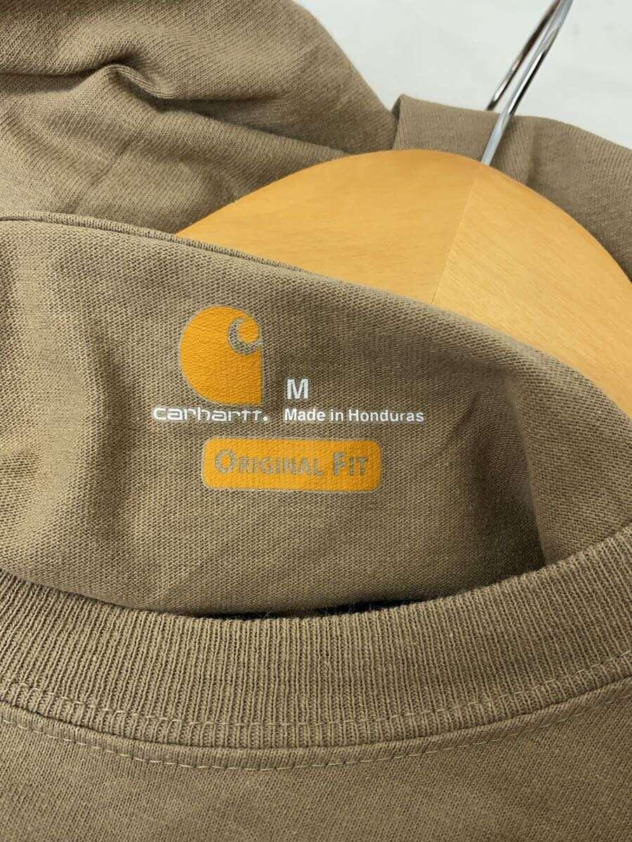 Carhartt◆Tシャツ/M/コットン/BEG/無地/Workwear ビッグシルエット ポケット半袖ロゴ_画像3