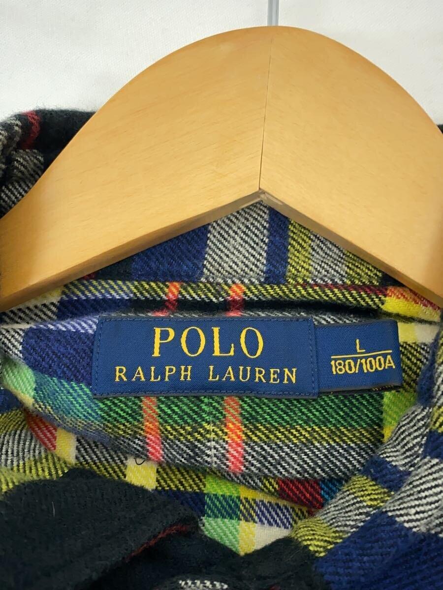 POLO RALPH LAUREN◆長袖シャツ/L/チェック/POLO RALPH LAUREN/ポロラルフローレン/マルチカラーチェックネルシャツ_画像3