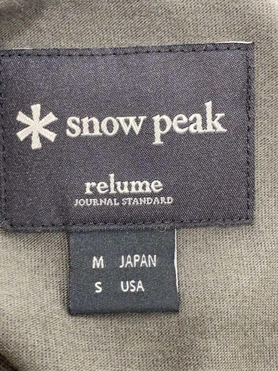 snow peak◆Tシャツ/M/コットン/KHK/JSR-TS-20SU001_画像3