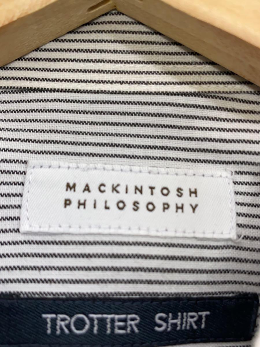 MACKINTOSH PHILOSOPHY◆長袖シャツ/38/コットン/WHT/ストライプ/h1m21-617-09_画像3