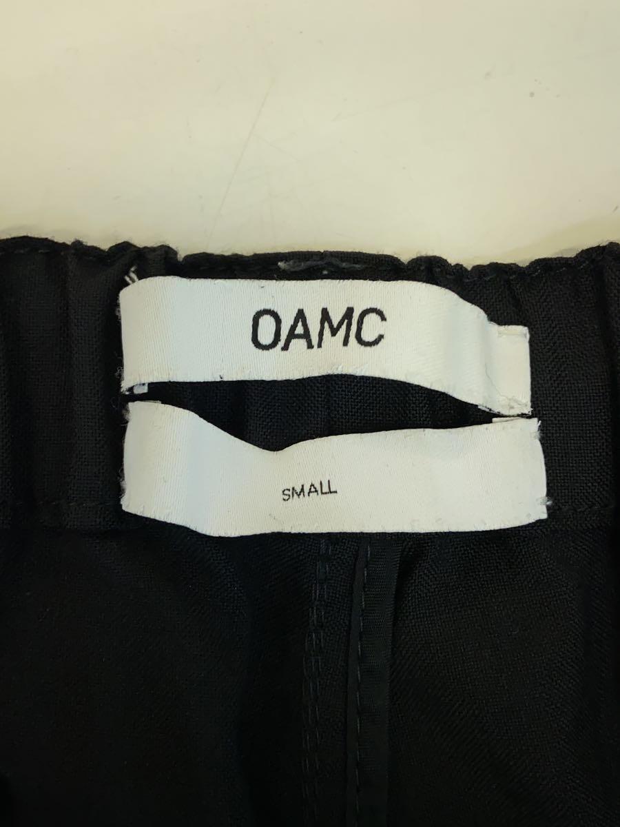 OAMC(OVER ALL MASTER CLOTH)◆Cropped Drawdord Trousers /19SSボトム/S/ポリエステル/BLK/OAMO313633_画像4