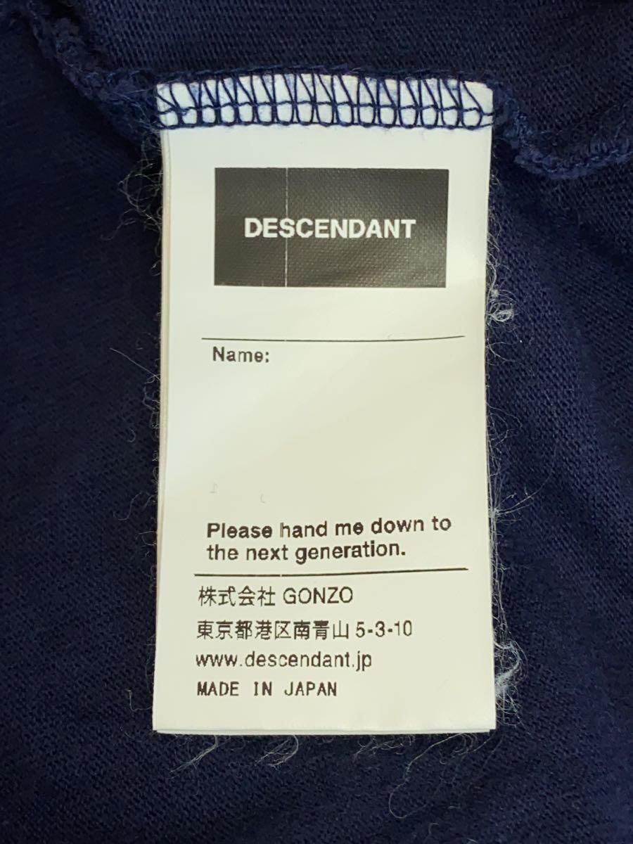 DESCENDANT◆Tシャツ/2/コットン/NVY/無地_画像4