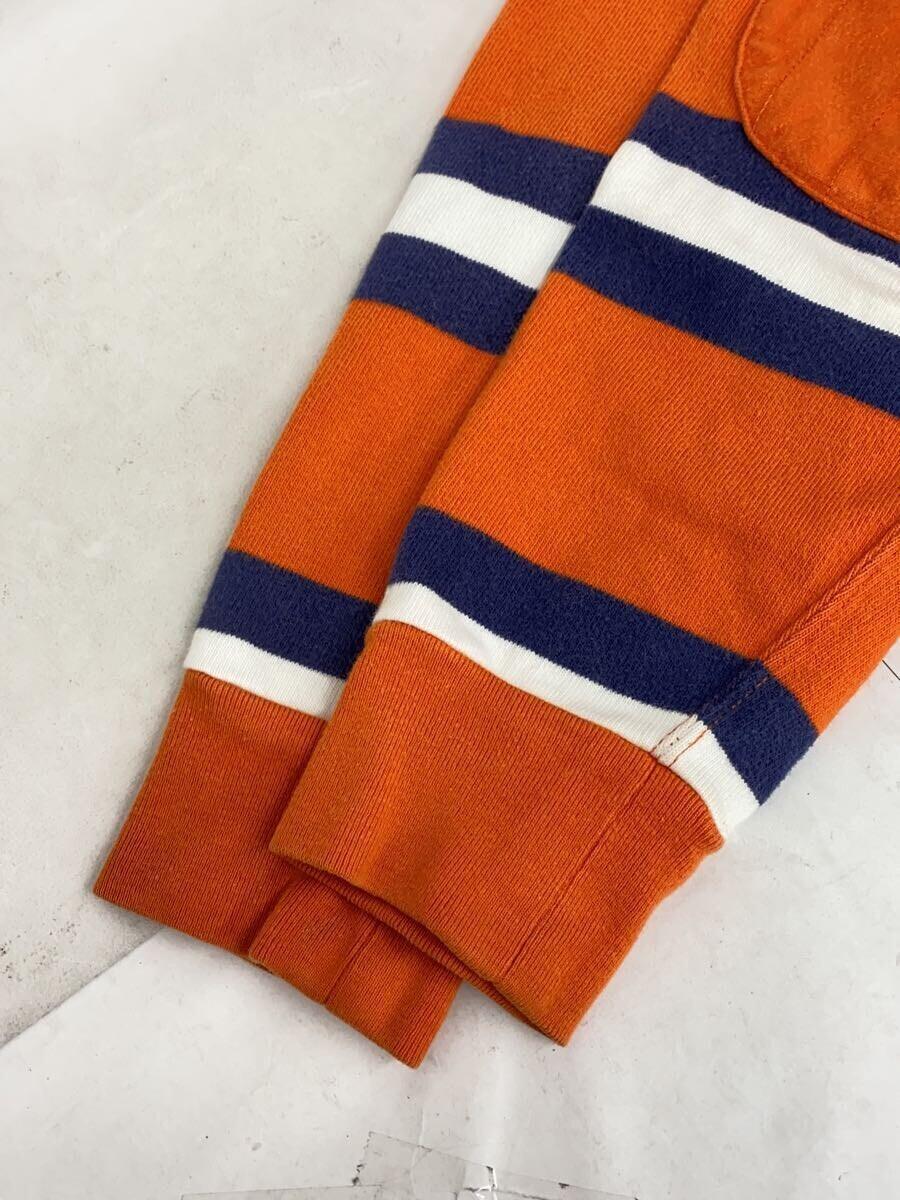 POLO RALPH LAUREN◆ラガーシャツ/ポロシャツ/M/コットン/ORN/ボーダー_画像4