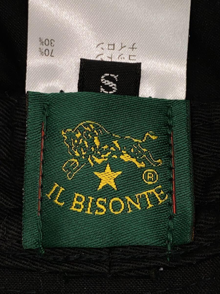 IL BISONTE◆ロゴ刺繍/バケットハット/S/コットン/BLK/メンズ/54222-3-04483_画像5