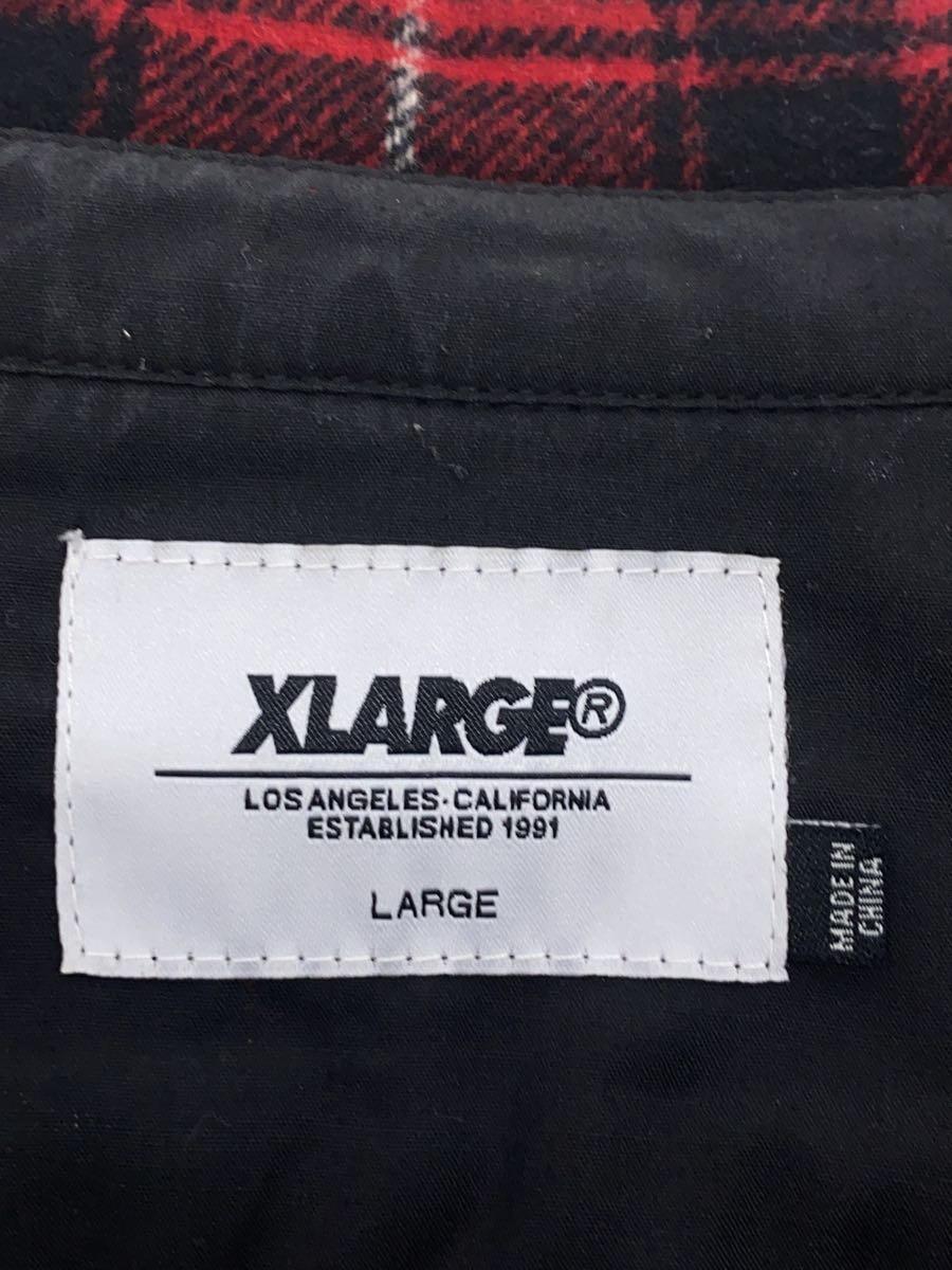 X-LARGE◆バッファローチェックジャケット/L/ウール/RED/チェック/02163501_画像3