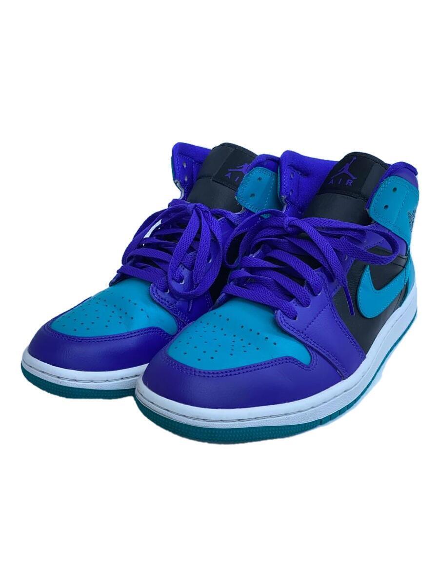 NIKE◆AIR JORDAN 1 MID_エアジョーダン 1 ミッド/27cm/BLU_画像2