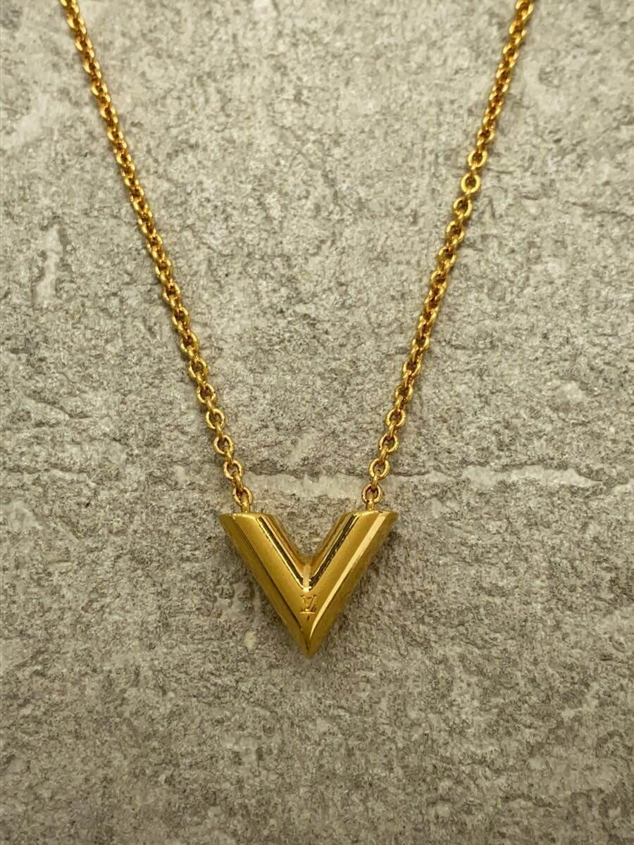 LOUIS VUITTON◆ネックレス・エセンシャルV_GLD/-/GLD/トップ有/メンズの画像1