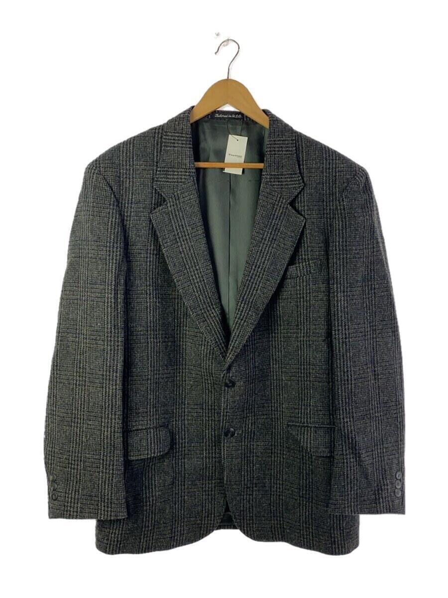 Woolrich◆2Bテーラードジャケット/M/ウール/GRY/チェック/9196/tailored in USA/ヨゴレ有_画像1
