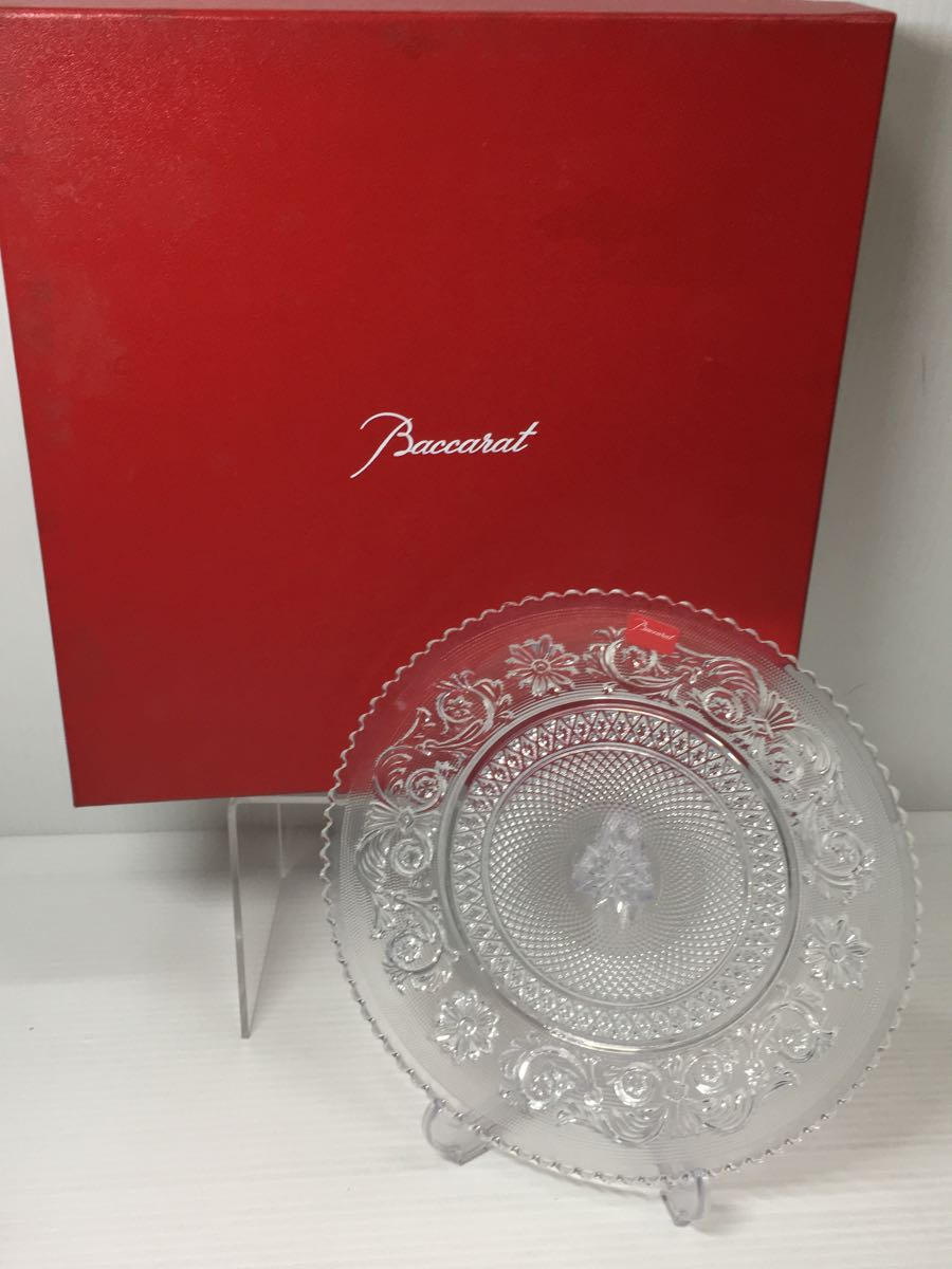 Baccarat◆Baccarat/アラベスク/20cm/プレート/CLR/未使用品の画像1