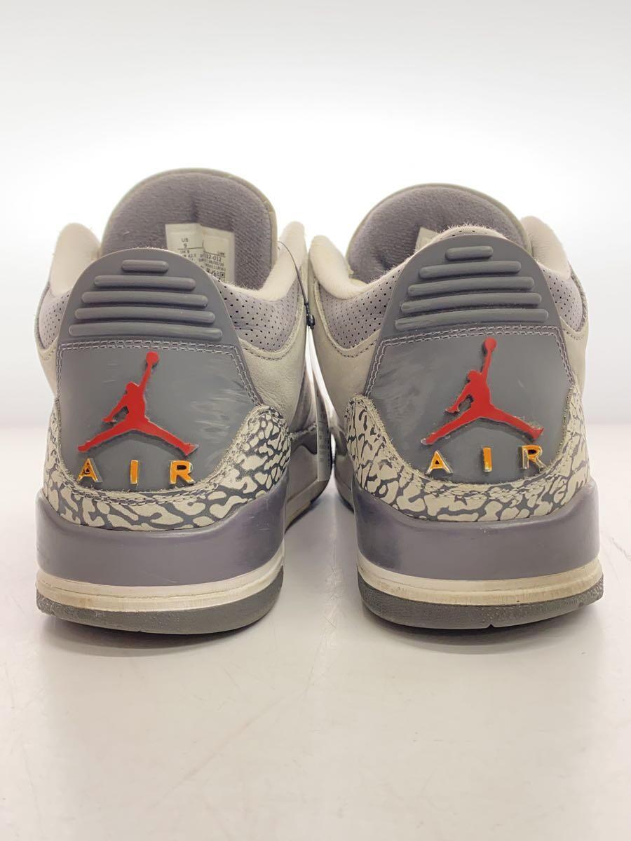 NIKE◆AIR JORDAN 3_エア ジョーダン 3/27cm/GRY/スウェード_画像6