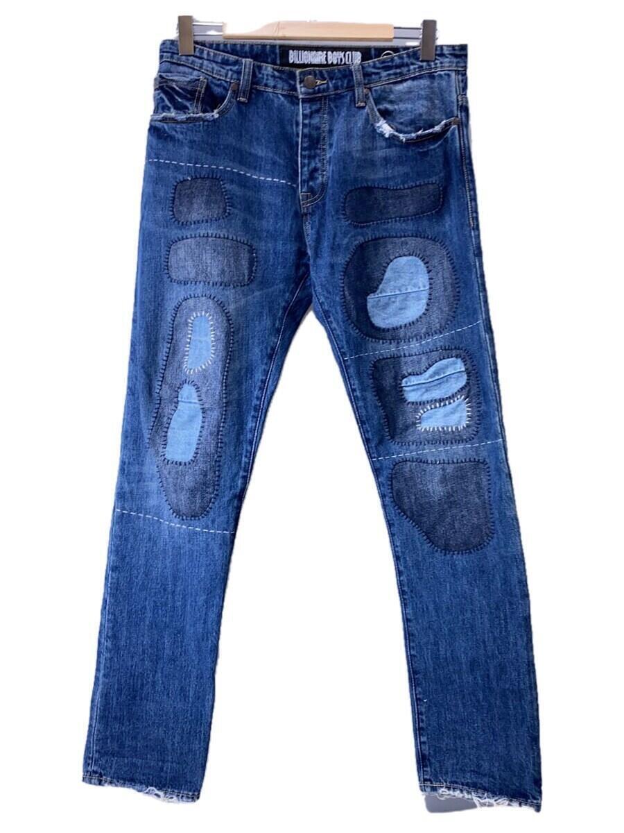 BILLIONAIRE BOYS CLUB◆BB HALF MOON JEAN/ストレートパンツ/32/デニム/インディゴ/811-9109_画像1