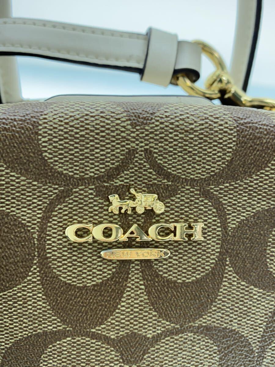 COACH◆ショルダーバッグ/PVC/BRW/総柄/5693_画像5