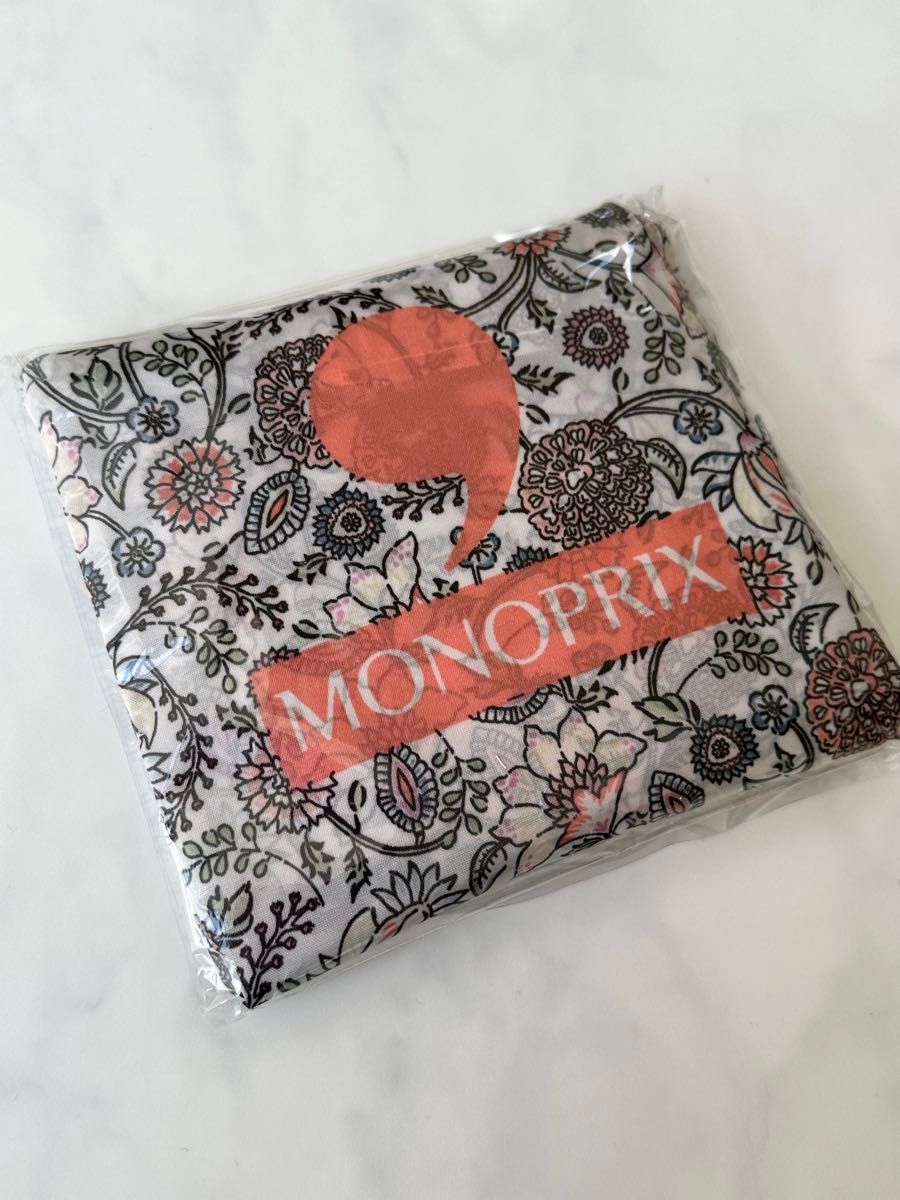 新品未使用　モノプリ　MONOPRIX  エコバッグ　花柄