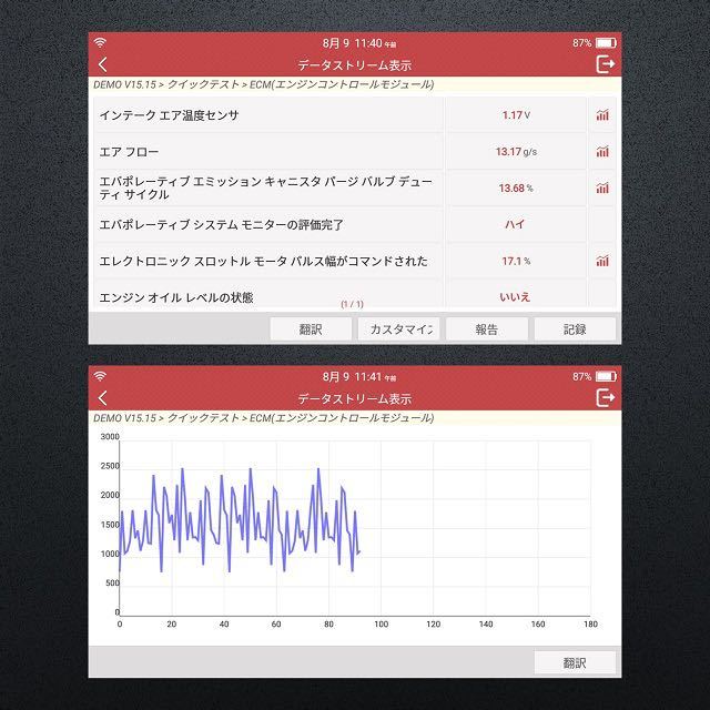 特別限定価格【日本正規輸入元】LAUNCH CRP349 OBDⅡ スキャンツール 自動車故障診断機 リセット機能 日本語表示 輸入車 整備の画像6