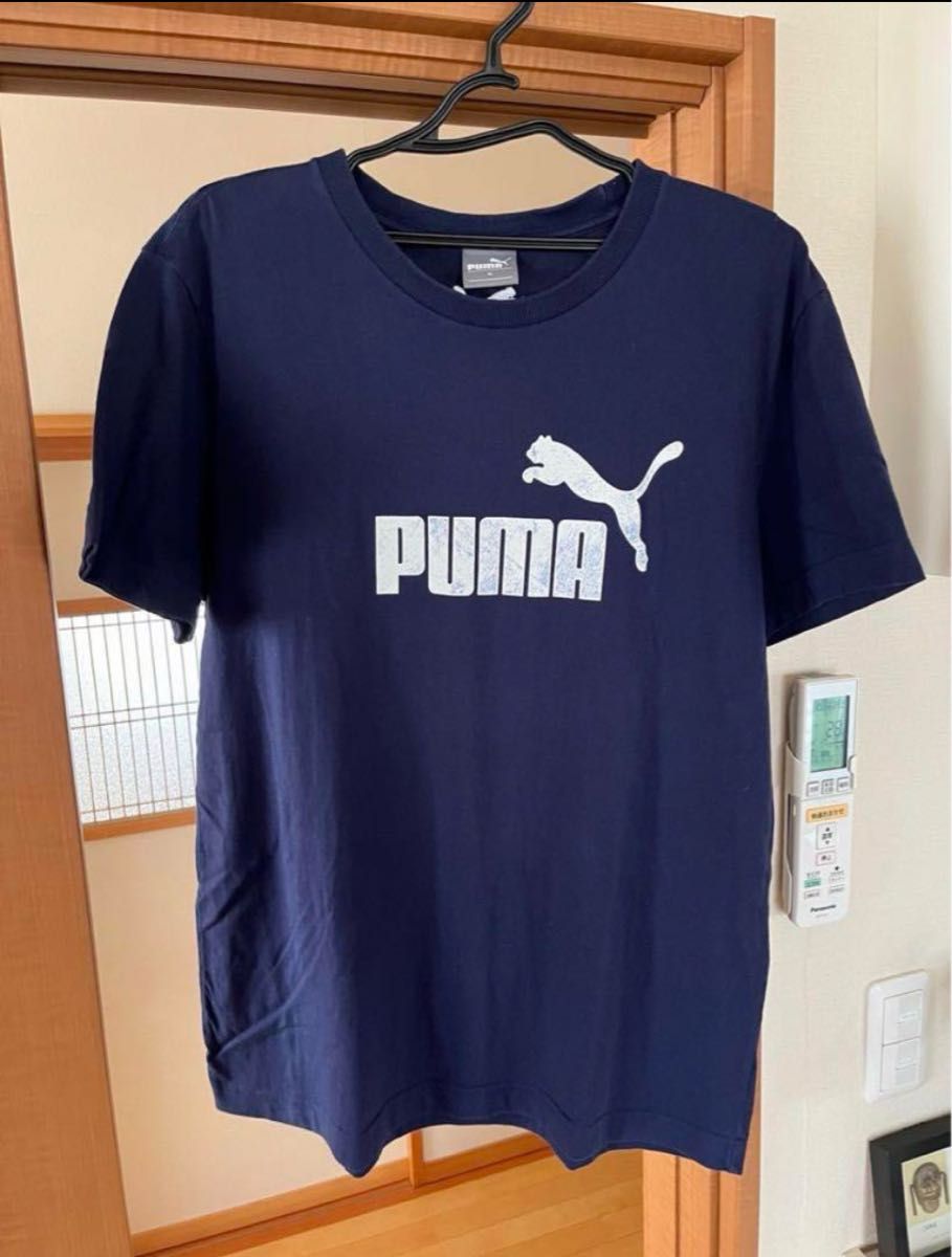 PUMA  プーマ  Tシャツ  フロントロゴ   ネイビー