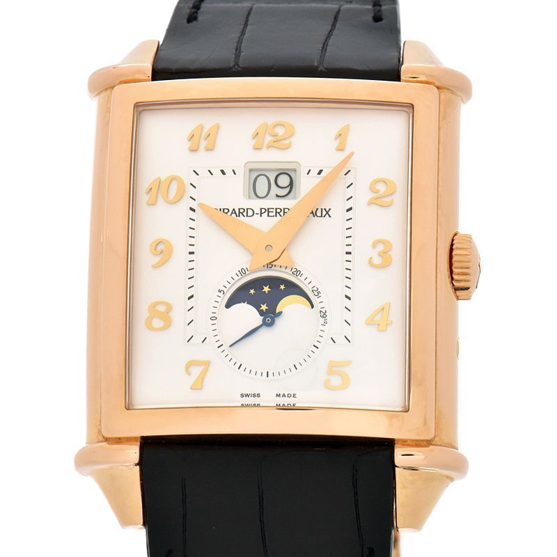 [3 year guarantee ] Girard Perregaux men's Vintage 1945 XXL Large Date moon phase 25882-52-121-BB6B self-winding watch wristwatch used free shipping 