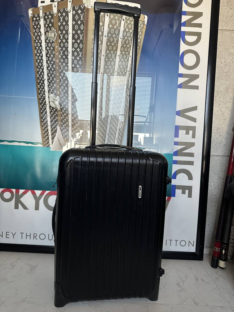 【即決/即納】！良品！機内持ち込み！ RIMOWA リモワ SALSA 2輪 スーツケース キャリーケース ブラック 黒 ディバイダー付き 851.52 本物_画像1