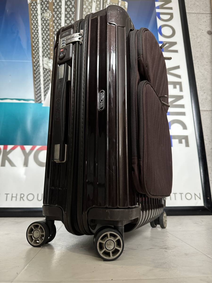 [ prompt decision / immediate payment ] machine inside bringing in size RIMOWA SALSA DELUXE HYBRID Rimowa salsa Deluxe hybrid suitcase bulkhead .2 sheets equipping Brown 