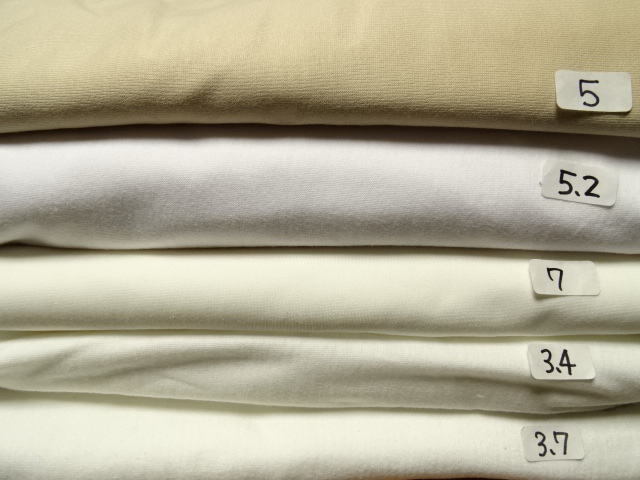 綿100系 天竺ニット 多種類 白/黒含 7色10枚組 45.8m Tシャツ_画像2