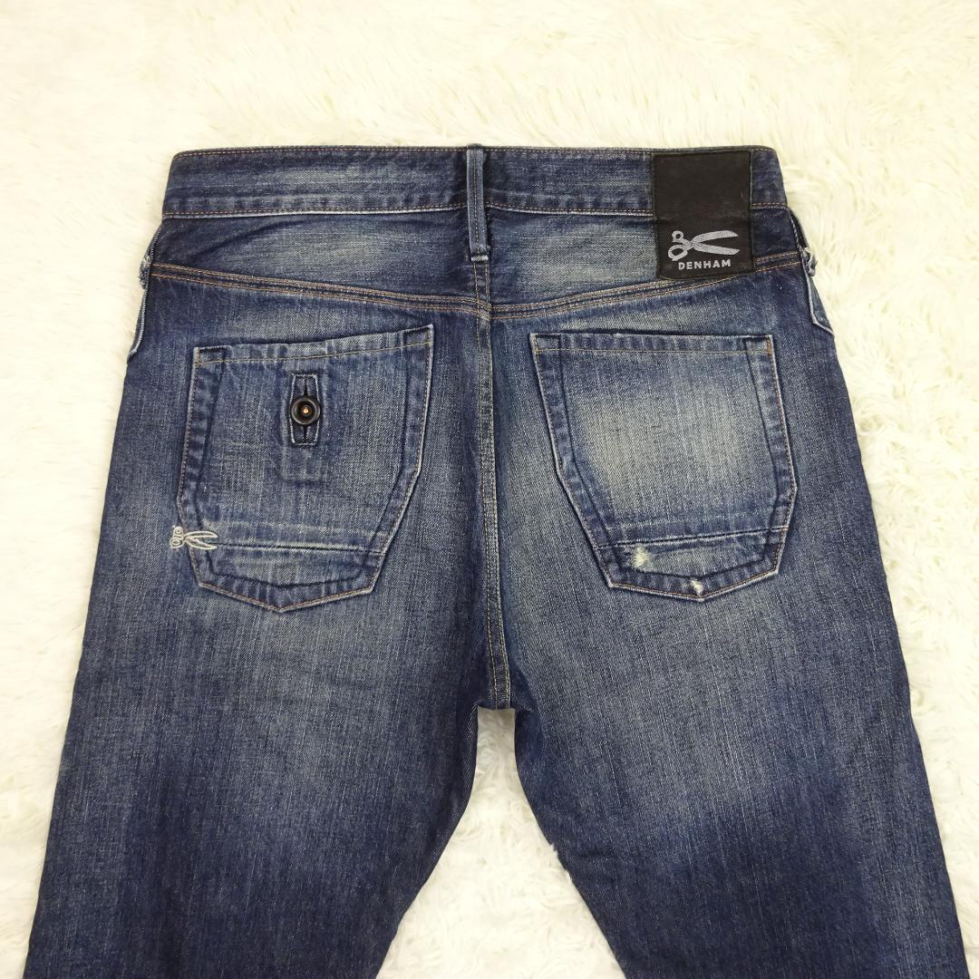 DENHAM　デンハム　SKIN SLIM FIT　ユーズド加工スリムフィット　ストレッチデニムパンツ　30